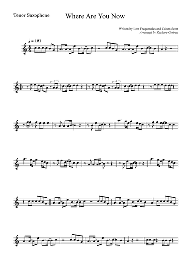 Where Are You Now (arr. Zachary Corbett)