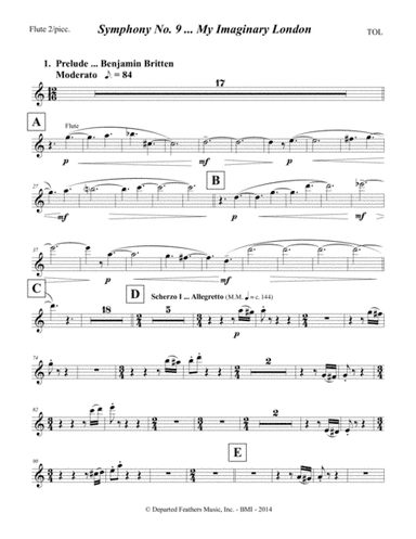Symphony No. 9 ... My Imaginary London (2013-14) Flute/picc. part 2