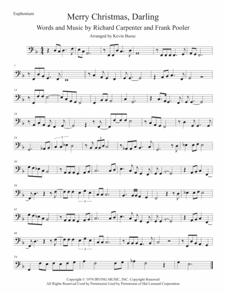 Merry Christmas, Darling (arr. Kevin Busse)