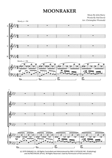 Moonraker Theme from MOONRAKER (arr. Christopher Wormald)