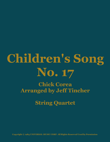 Children's Song No. 17 (arr. Jeff Tincher)