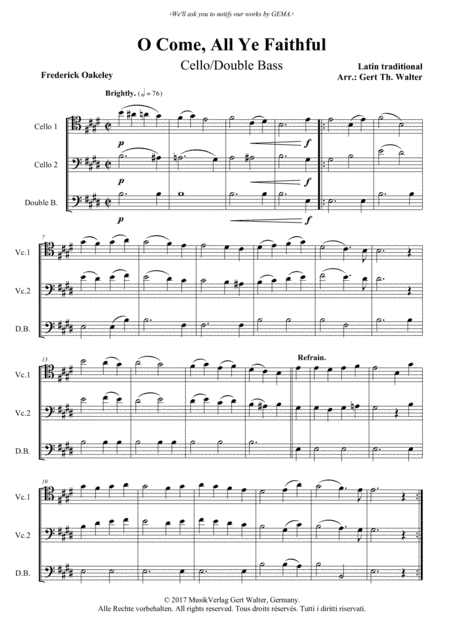 O Come, All Ye Faithful (arr. Gert Th. Walter)