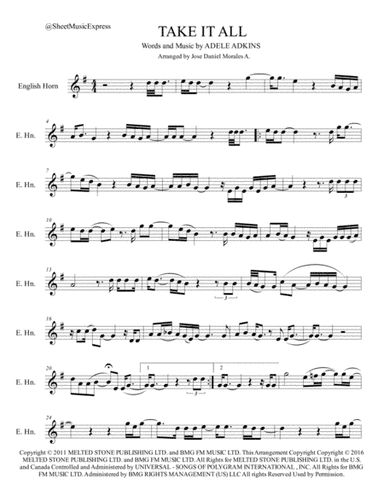 Take It All (arr. Jose Daniel Morales A.)