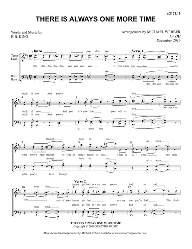 There Is Always One More Time (arr. Michael Webber)