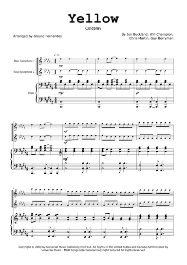 Yellow (arr. Glauco Fernandes)