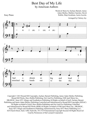 Best Day Of My Life (arr. Chelsey Joy)