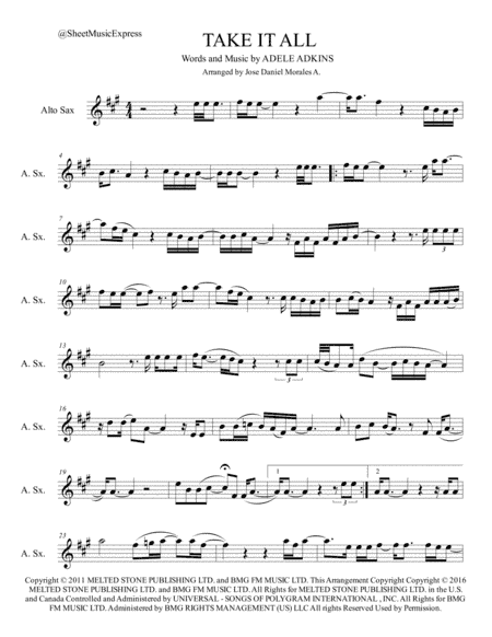 Take It All (arr. Jose Daniel Morales A.)