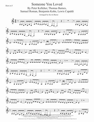 Someone You Loved (arr. Kevin Busse)