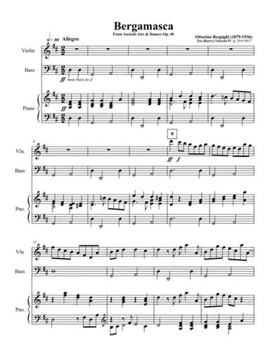 Antiche danze et arie per liuto, Suite No.2, IV. Bergamasca (arr. Teo Barry Vincent)