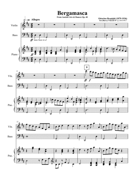 Antiche danze et arie per liuto, Suite No.2, IV. Bergamasca (arr. Teo Barry Vincent)