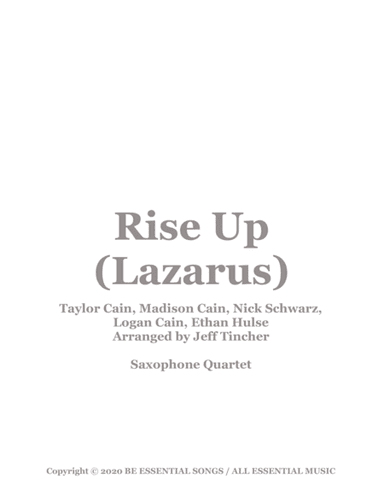 Rise Up (lazarus) (arr. Jeff Tincher)