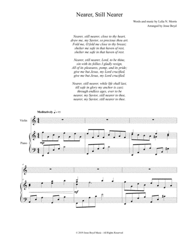 Nearer, Still Nearer (arr. Jesse Boyd)