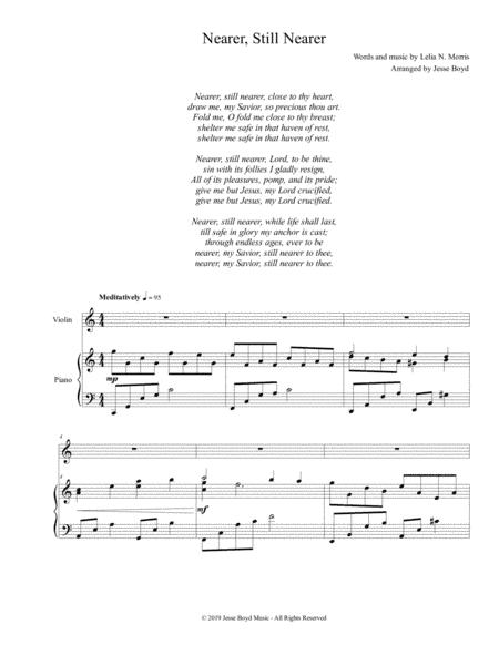 Nearer, Still Nearer (arr. Jesse Boyd)