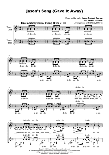 Jason's Song (gave It Away) (arr. Simon Arnott)