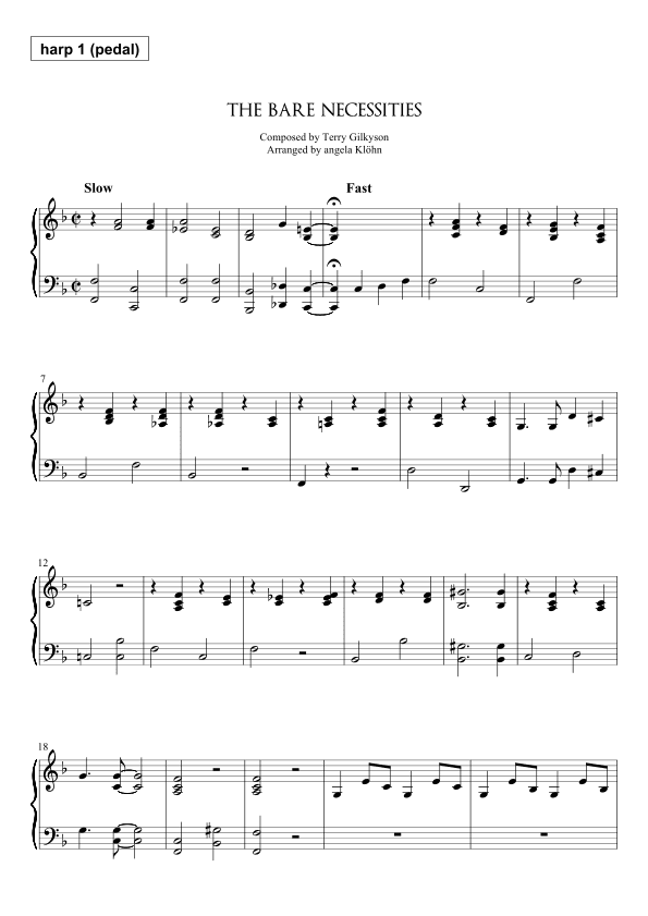 The Bare Necessities (arr. Angela Klöhn)