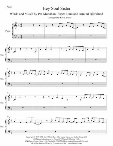 Hey, Soul Sister (arr. Kevin Busse)
