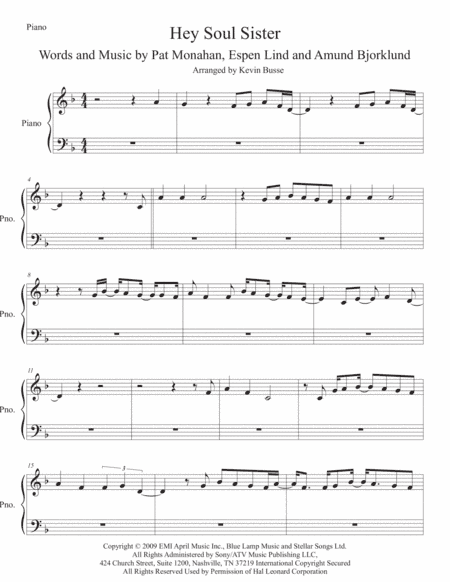 Hey, Soul Sister (arr. Kevin Busse)