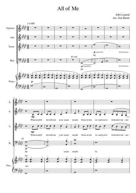 All Of Me (arr. Zoë Bardo)