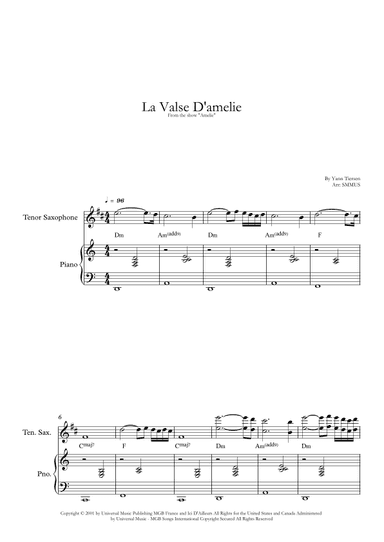 La Valse D'amelie (arr. SMMUS)