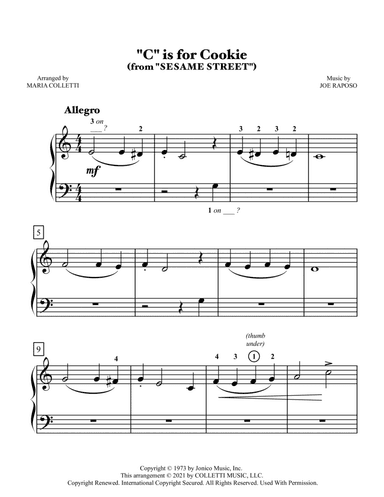 "c" Is For Cookie (arr. Maria Colletti)