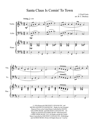 Santa Claus Is Comin' To Town (arr. B. C. Dockery)