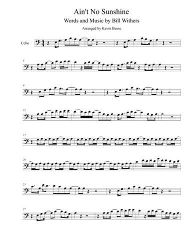Ain't No Sunshine (arr. Kevin Busse)