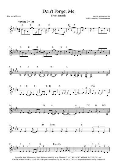 Don't Forget Me (arr. Warren & Debby)