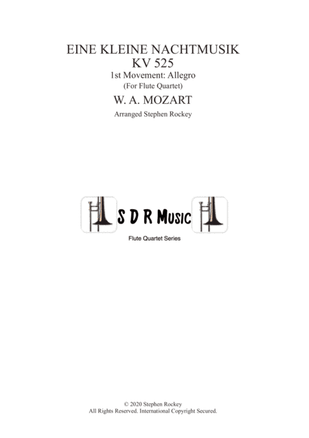 Eine Kleine Nacht Musik 1st Movement Allegro for Flute Quartet (arr. Stephen Rockey)