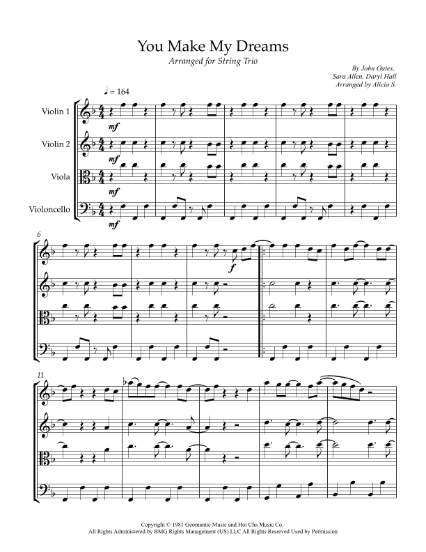You Make My Dreams (arr. Alicia S.)