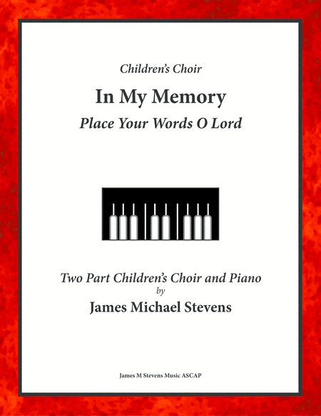 In My Memory - Two-Part Children's Choir
