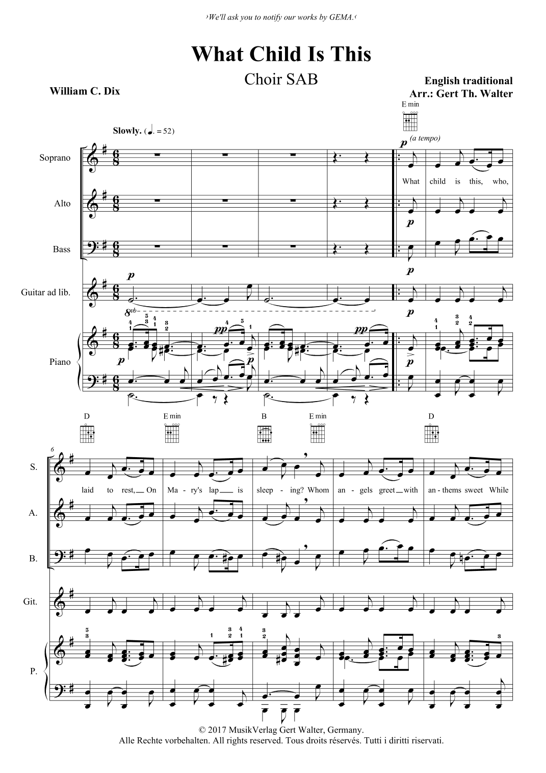 What Child Is This (arr. Gert Th. Walter)