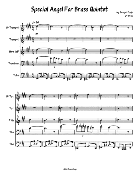 Special Angel (Brass Quintet)