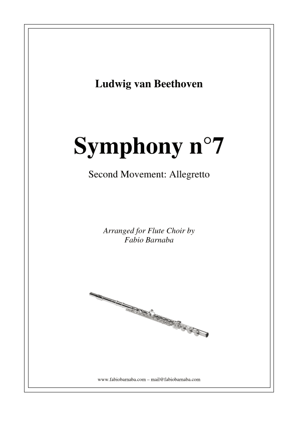 Beethoven's "Allegretto" from Symphony n°7 - for Flute Choir (arr. Fabio Barnaba)