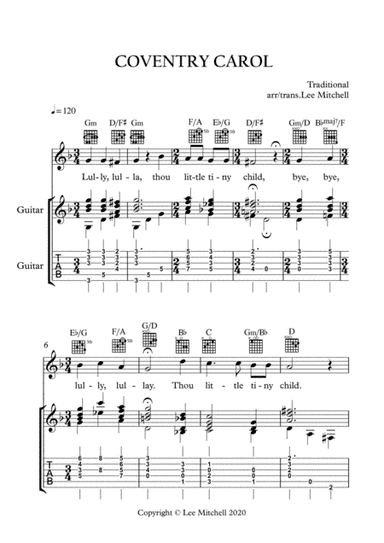 COVENTARY CAROL (arr. Lee Mitchell)