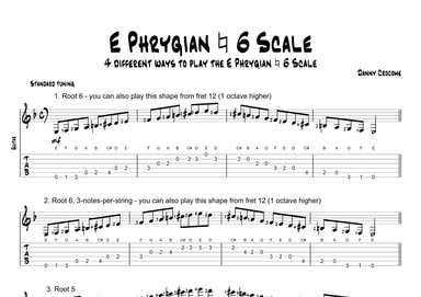 E Phrygian Natural 6 Scale (4 Ways to Play)
