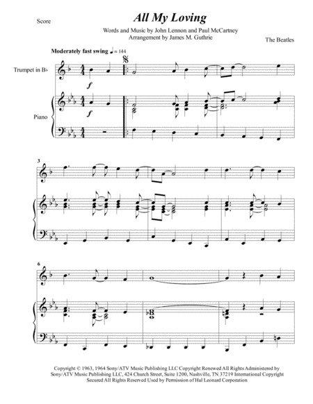 All My Loving (arr. James M. Guthrie)