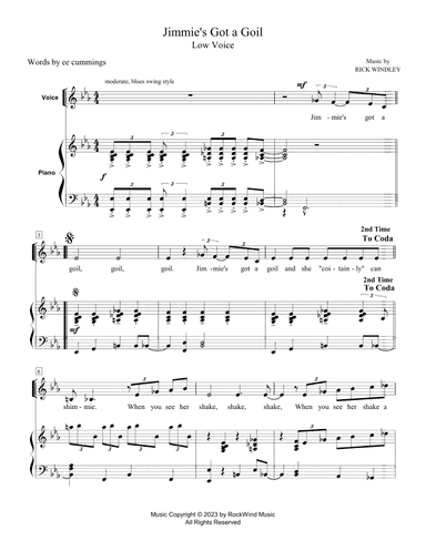 Jimmie's Got a Goil (Low Voice)