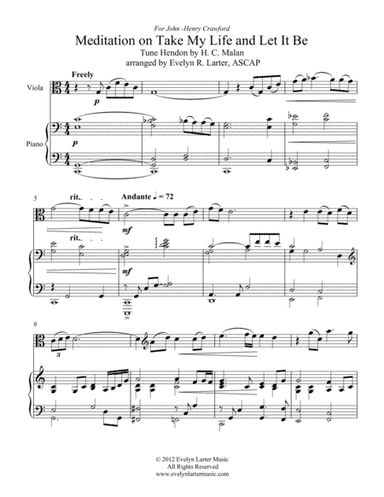 Meditation On Take My Life And Let It Be (arr. Evelyn Larter Music)