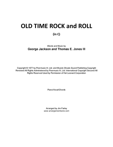 Old Time Rock & Roll (arr. Jim Farley)