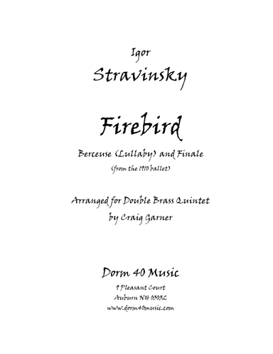 Firebird Ballet Suite (arr. Craig Garner (for 10-part Brass Ensemble))