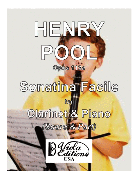 Opus 113a, Sonatina Facile for Clarinet & Piano in F-do (Score & Part)