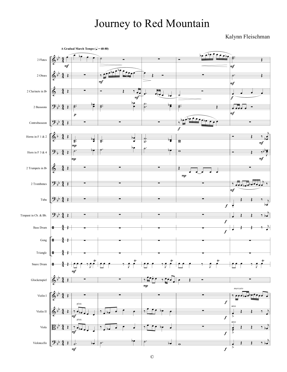 Journey to Red Mountain - Score Only