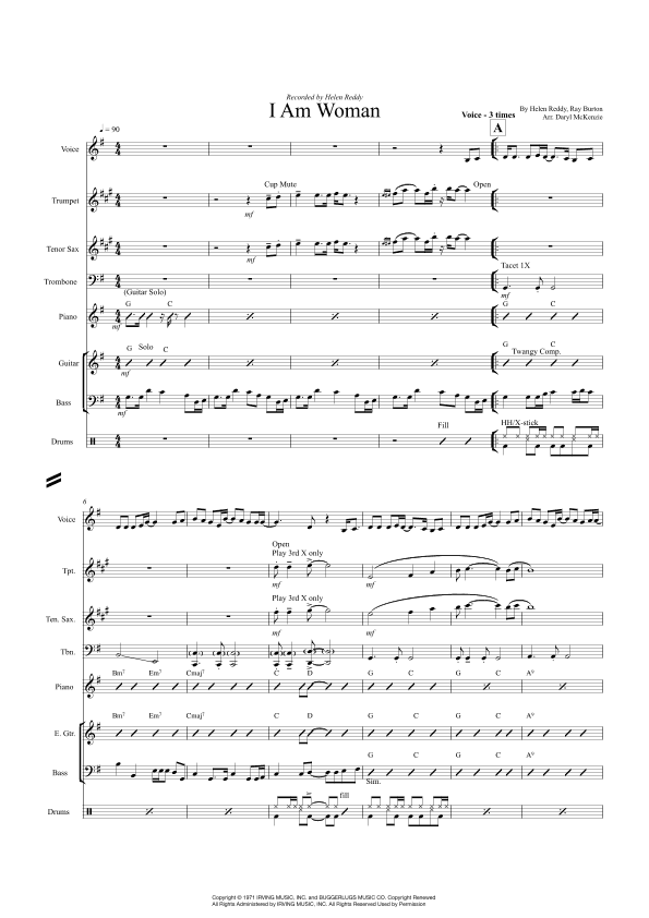 I Am Woman (arr. Daryl McKenzie)