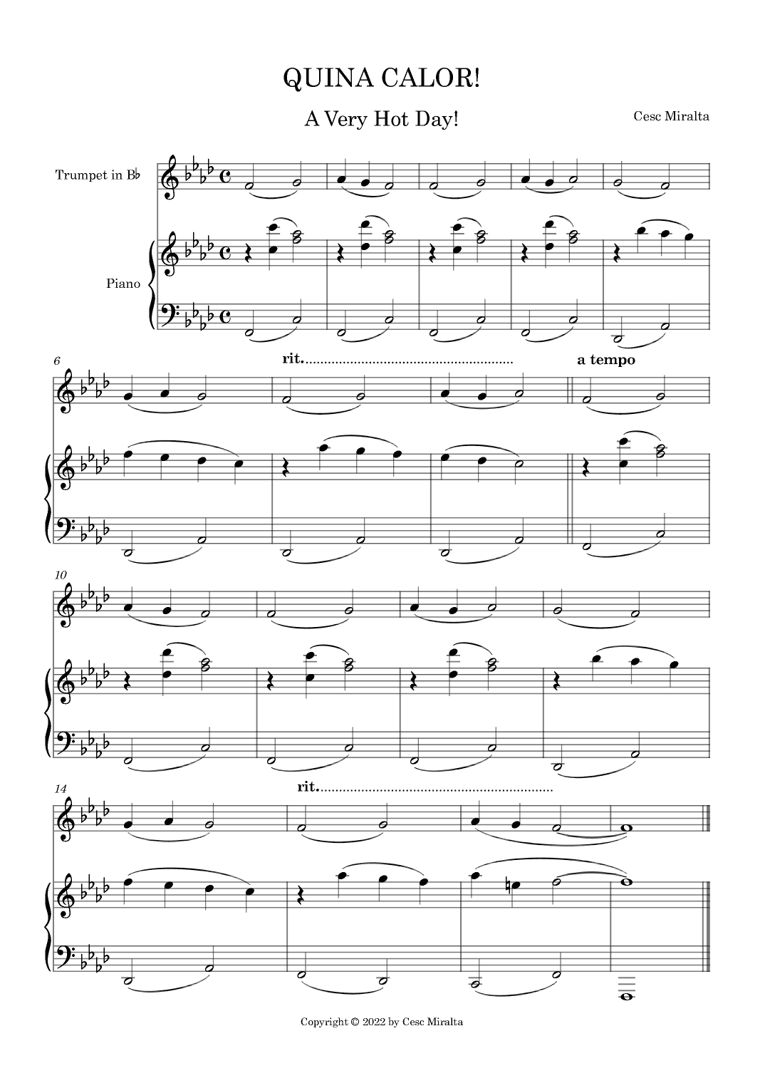 QUINA CALOR!! Tp & Pno