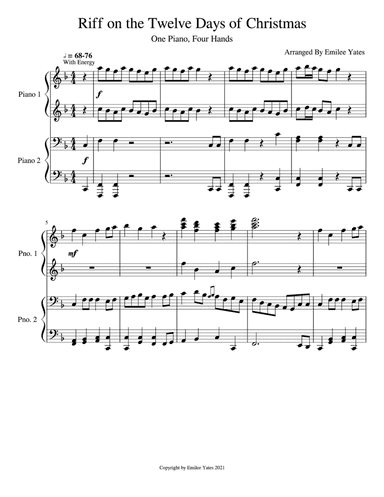 Riff on the Twelve Days of Christmas (arr. Emilee Yates)