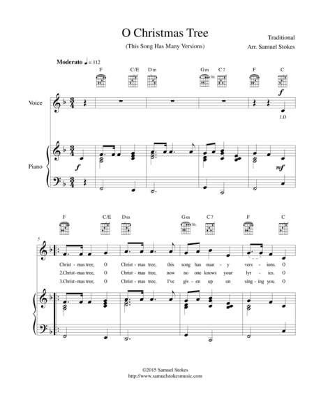 O Christmas Tree (This Song Has Many Versions) (arr. Samuel Stokes)