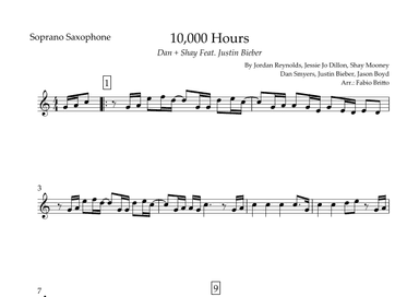 10,000 Hours (arr. Fabio Britto)