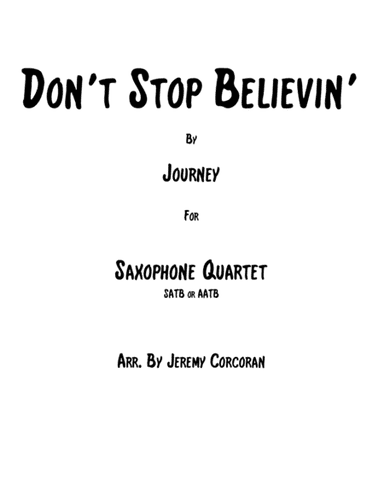 Don't Stop Believin' (arr. Jeremy Corcoran)