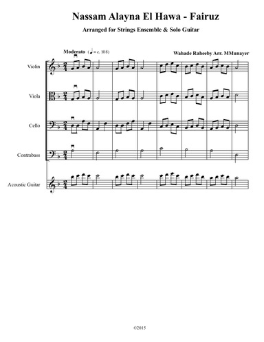 Nassam Alyna El Hawa - فيروز - نسّم علينا الهوى (arr. Michael Munayer)