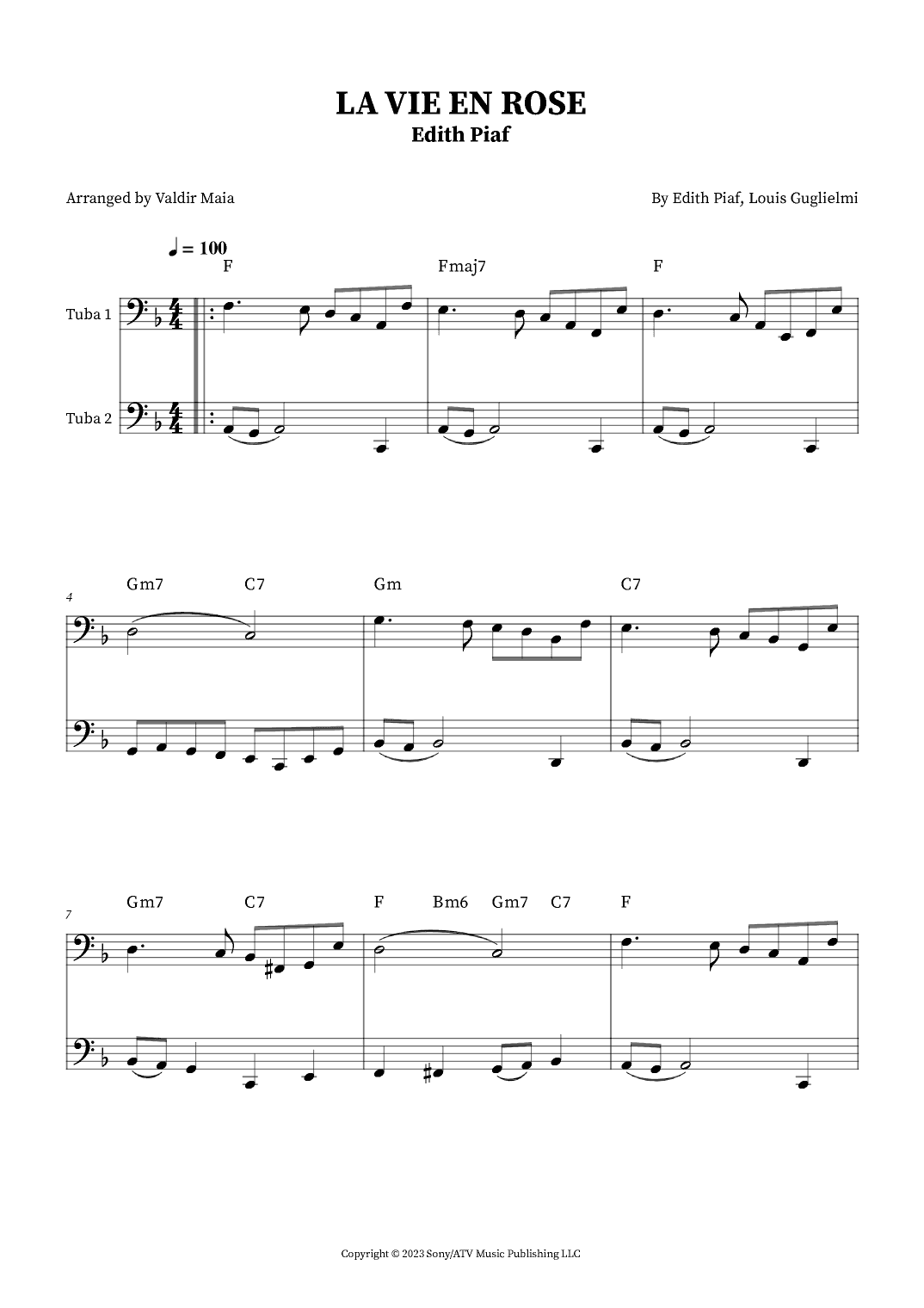 La Vie En Rose (arr. Valdir Maia)